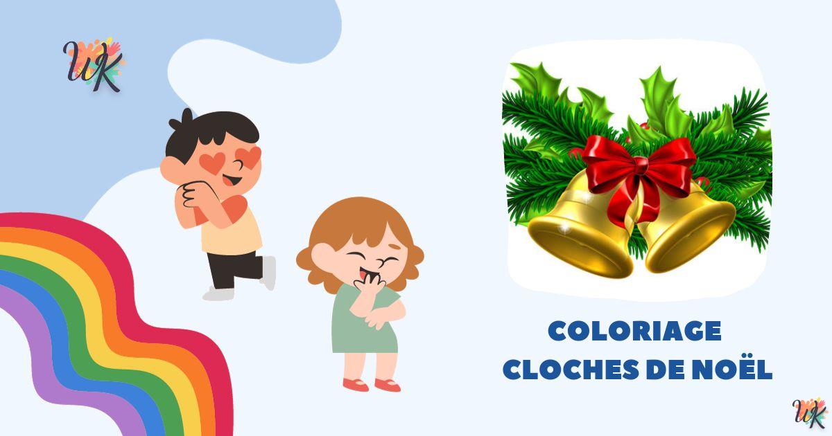 Coloriages cloches de Noël gratuits sur ColoriageWK