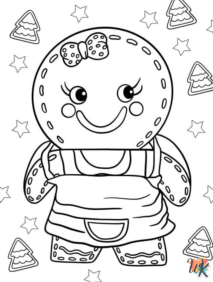 coloriage Gingerbread  et decoupage