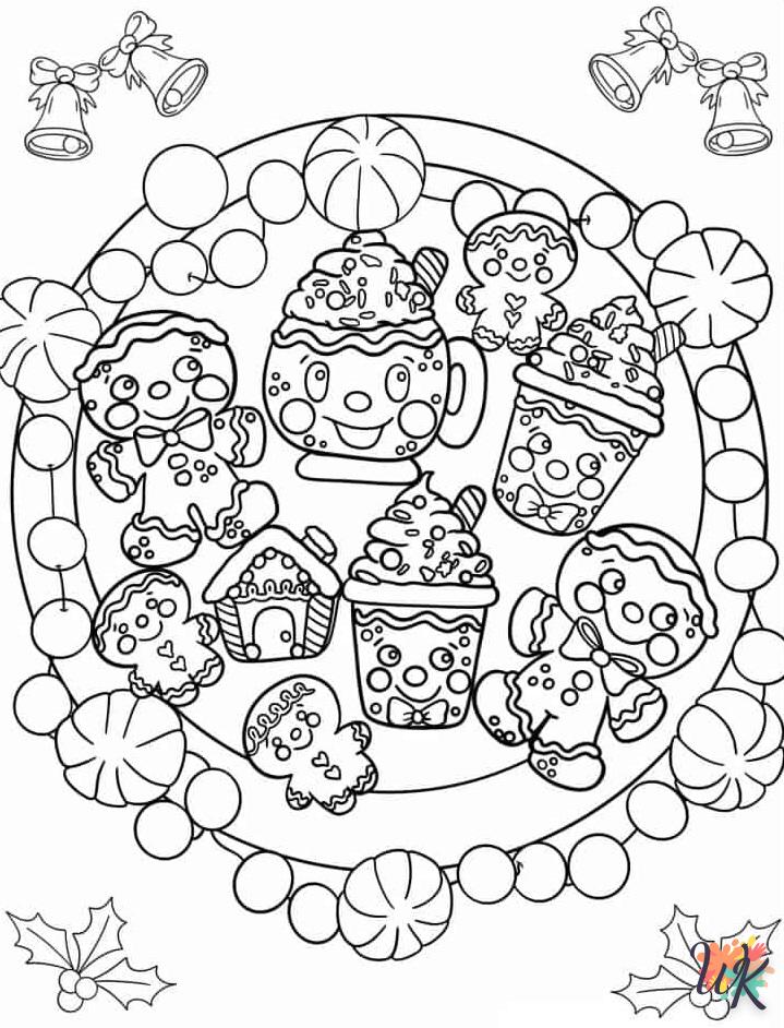 coloriage Gingerbread  dinosaures en ligne gratuit à imprimer