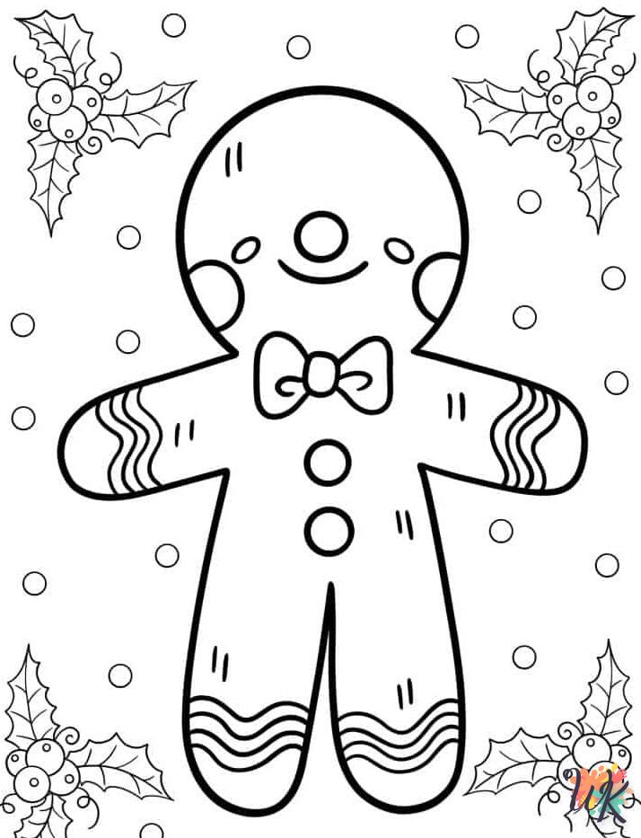 coloriage Gingerbread  à imprimer pour enfant de 4 ans