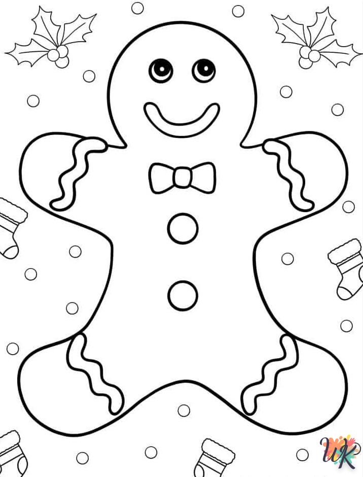 coloriage Gingerbread  enfant 6 ans à imprimer