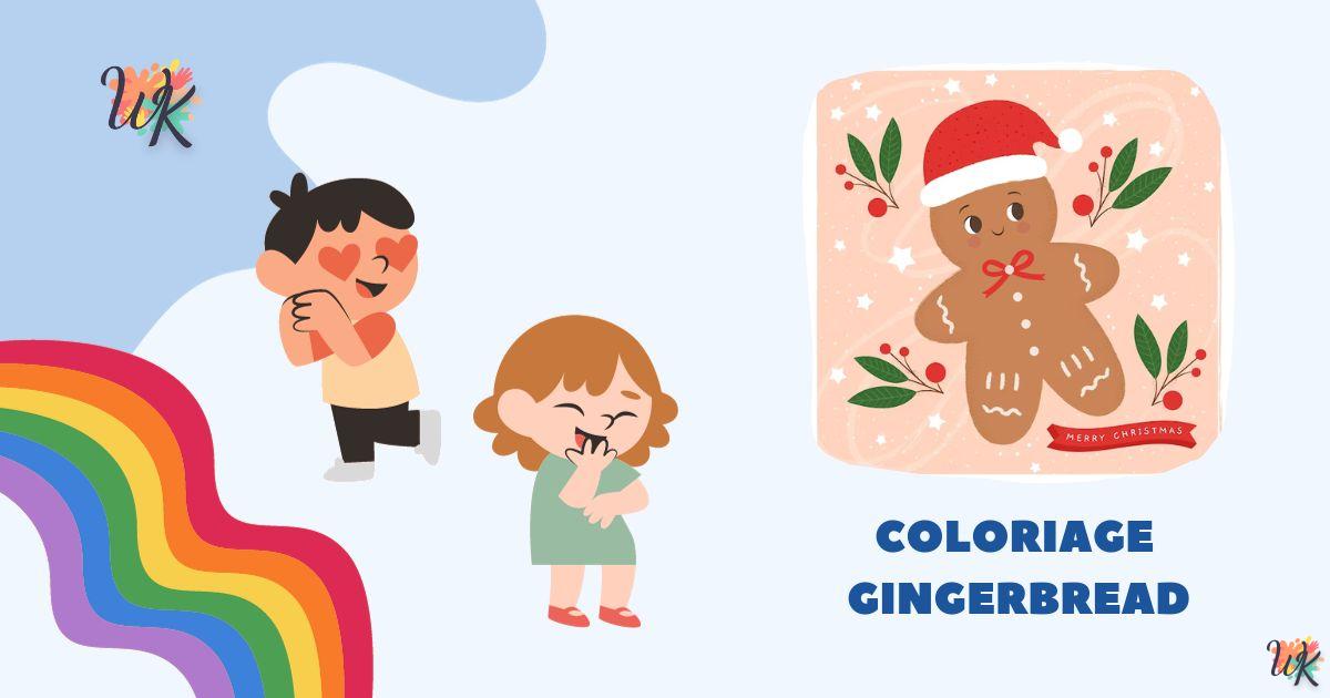 Coloriage Gingerbread simple et créatif imprimable 9 Coloriage Gingerbread simple et créatif imprimable