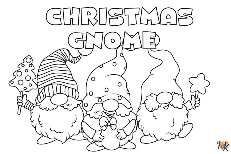 coloriage Gnomes de Noël  à numéro adulte en ligne gratuit