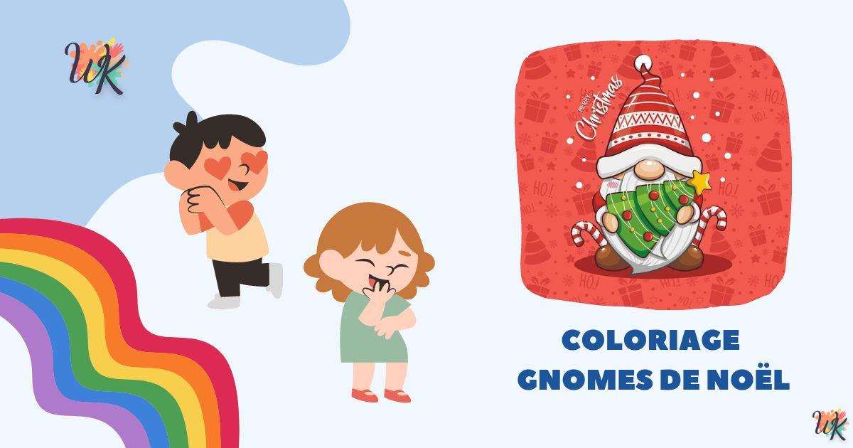 Coloriage Gnomes de Noël pour enfants imprimable gratuitement 3 Coloriage Gnomes de Noël pour enfants imprimable gratuitement