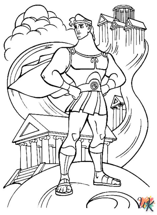 coloriage Hercules  gratuit en ligne