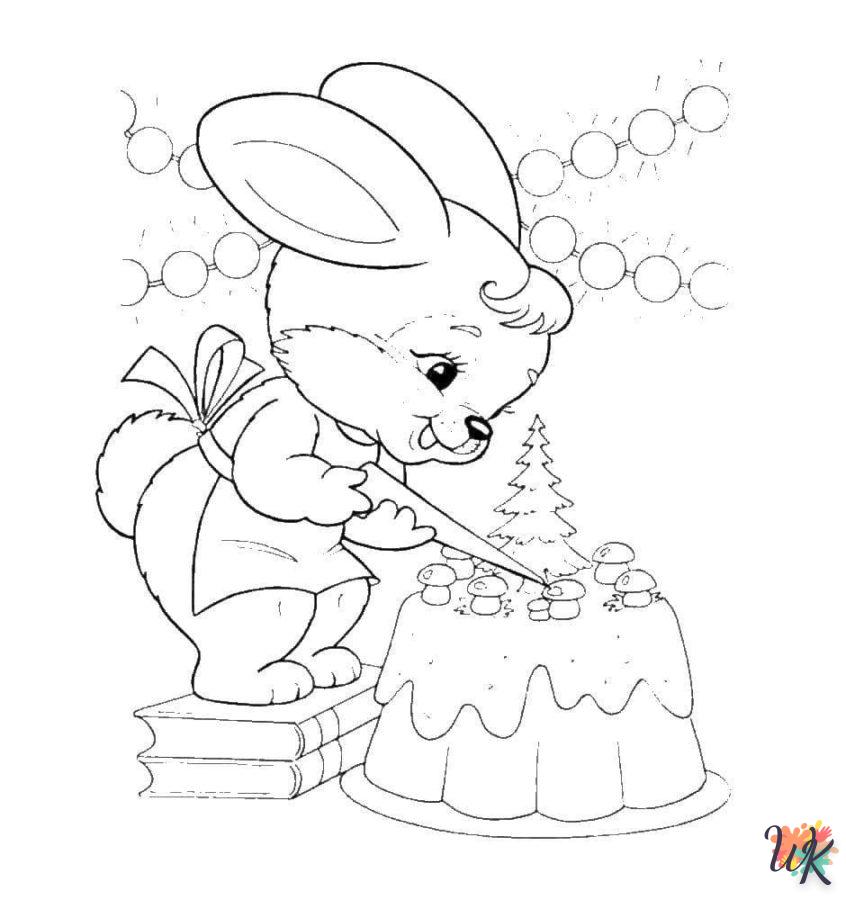 coloriage Noël Mignon  licorne en ligne gratuit à imprimer