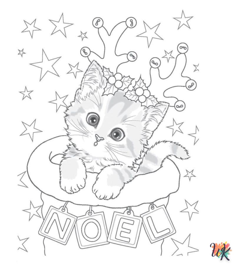 coloriage Noël Mignon  à imprimer pour enfant de 4 ans