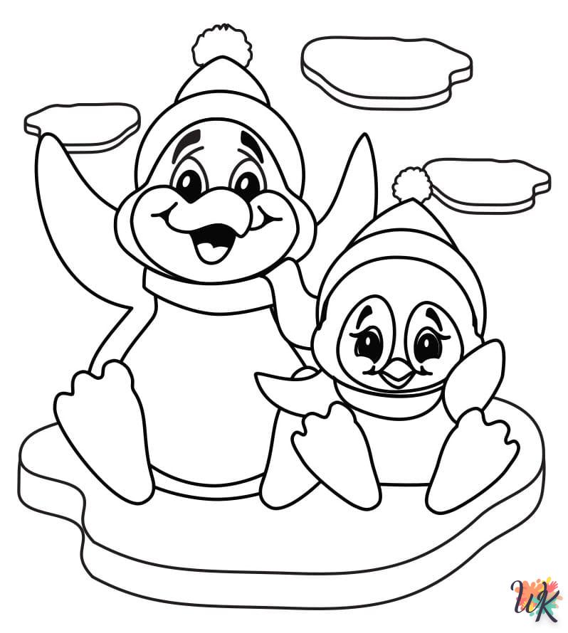 coloriage Noël Mignon  enfant à imprimer pdf