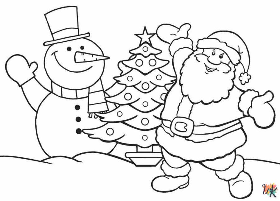 coloriage Noël Mignon  pour enfant gratuit