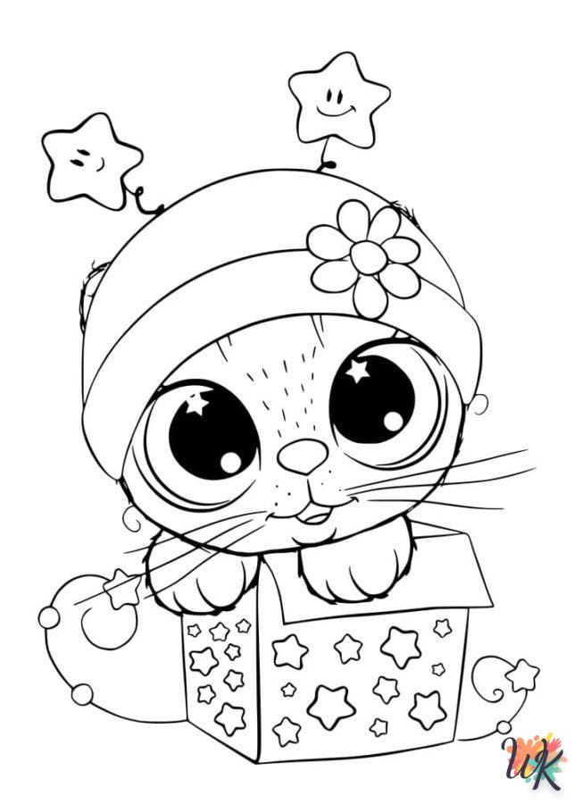 coloriage Noël Mignon  licorne en ligne gratuit à imprimer