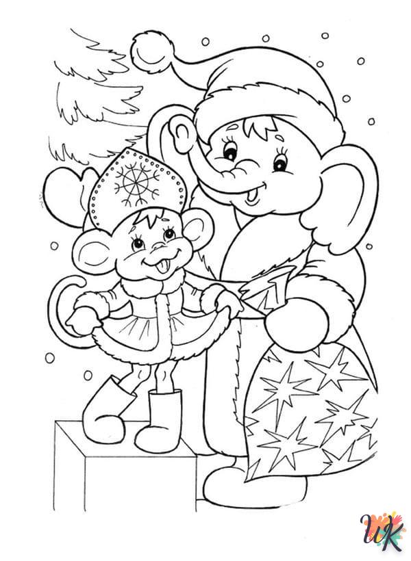 coloriage Noël Mignon  en ligne a colorier