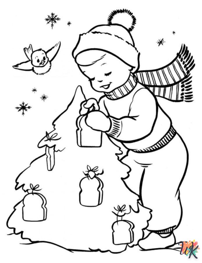 coloriage Noël Mignon  en ligne pour bebe de 2 ans