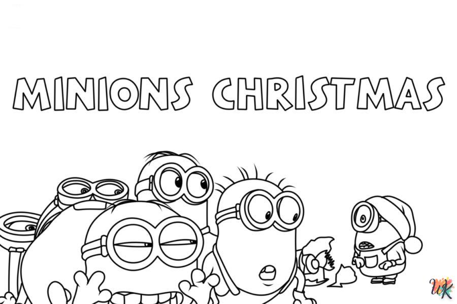 coloriage Noël des Minions  en ligne