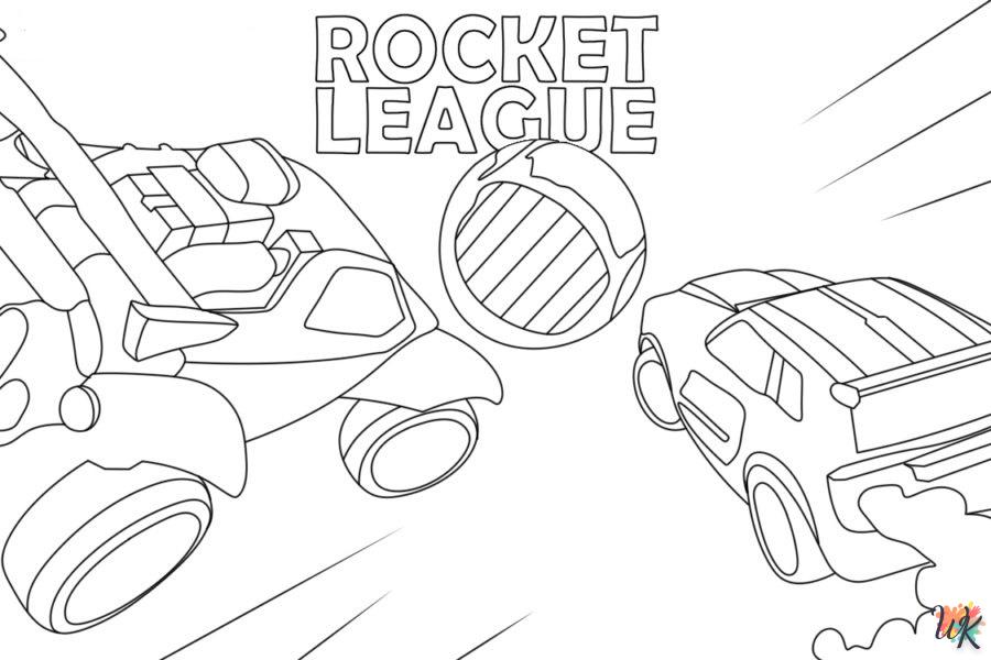 coloriage Rocket League  animaux enfant a imprimer