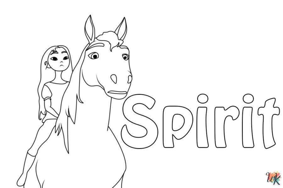 coloriage Spirit  enfant 5 ans à imprimer