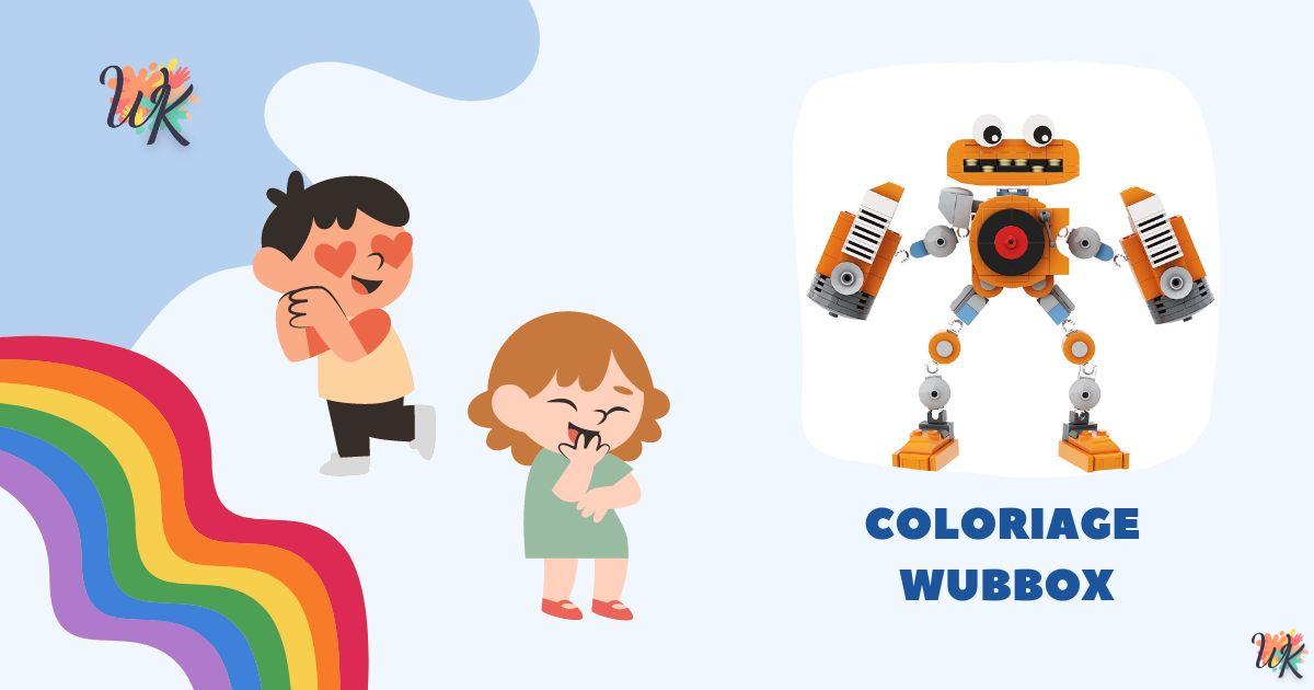 Coloriage Wubbox gros robot monstre pour les enfants
