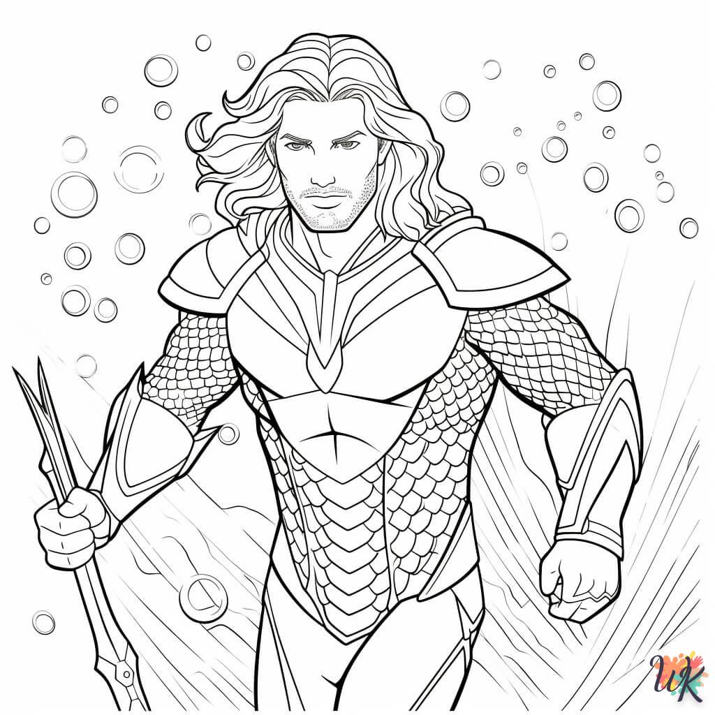 coloriage Aquaman  et apprentissage