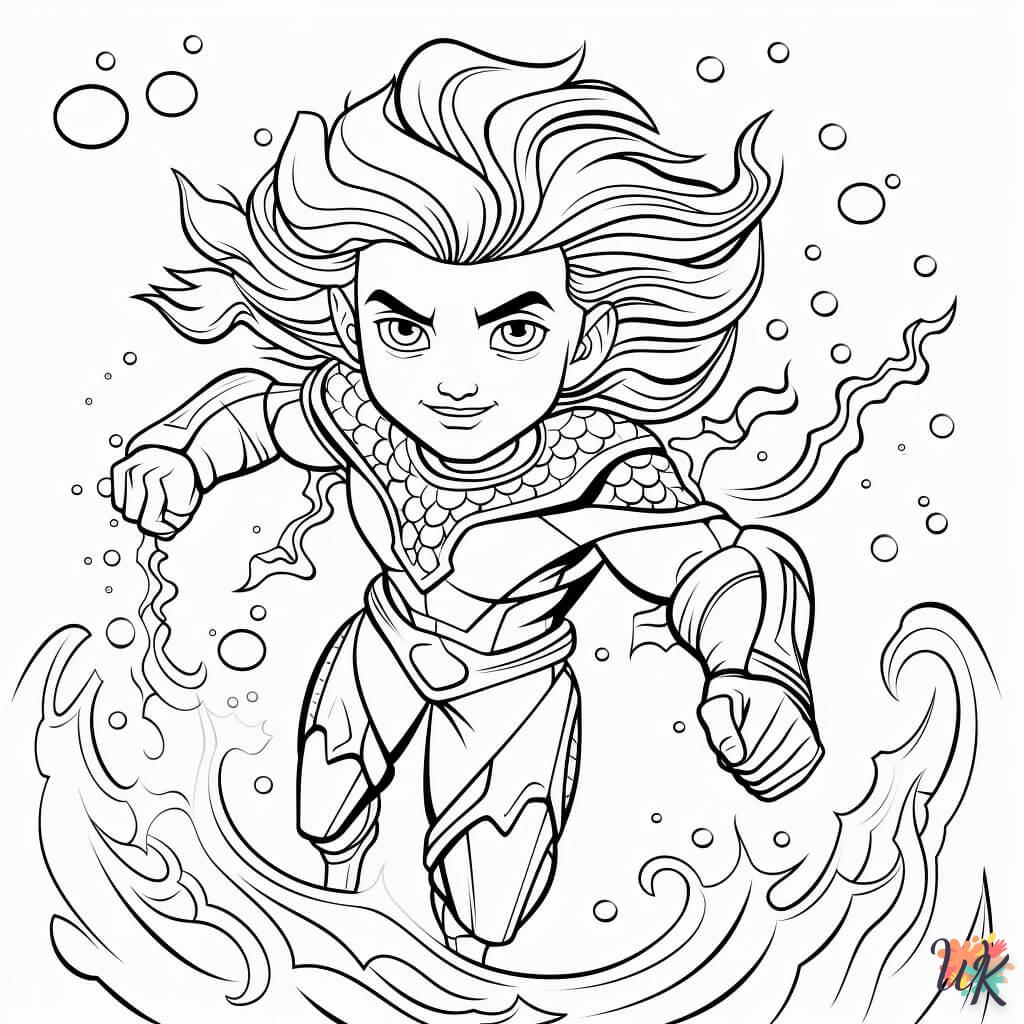 coloriage Aquaman  à colorier en ligne gratuit