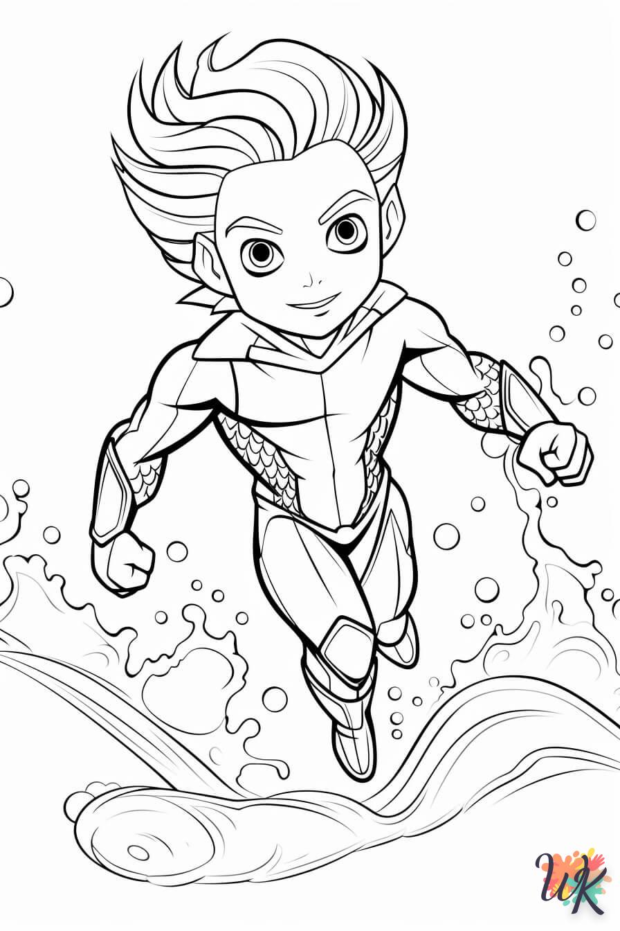 coloriage Aquaman  a imprimer enfant 5 ans