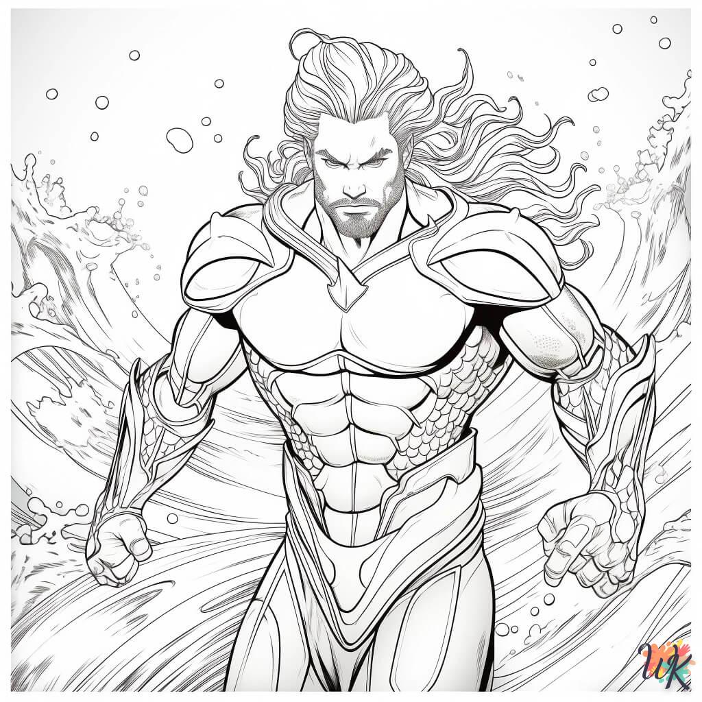 coloriage Aquaman  gratuit pour enfants