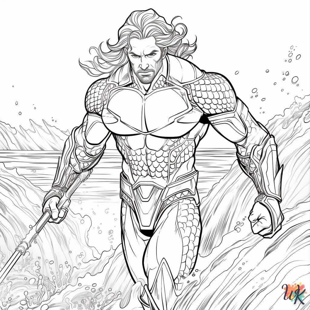 coloriage Aquaman  pour lutter contre le stress