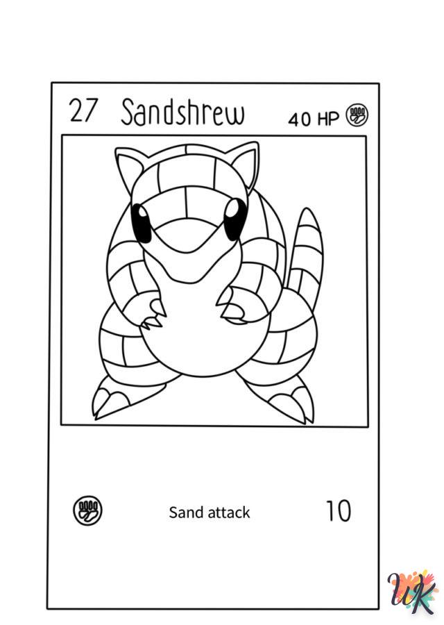 coloriage Cartes Pokemon  pour enfant de 10 ans