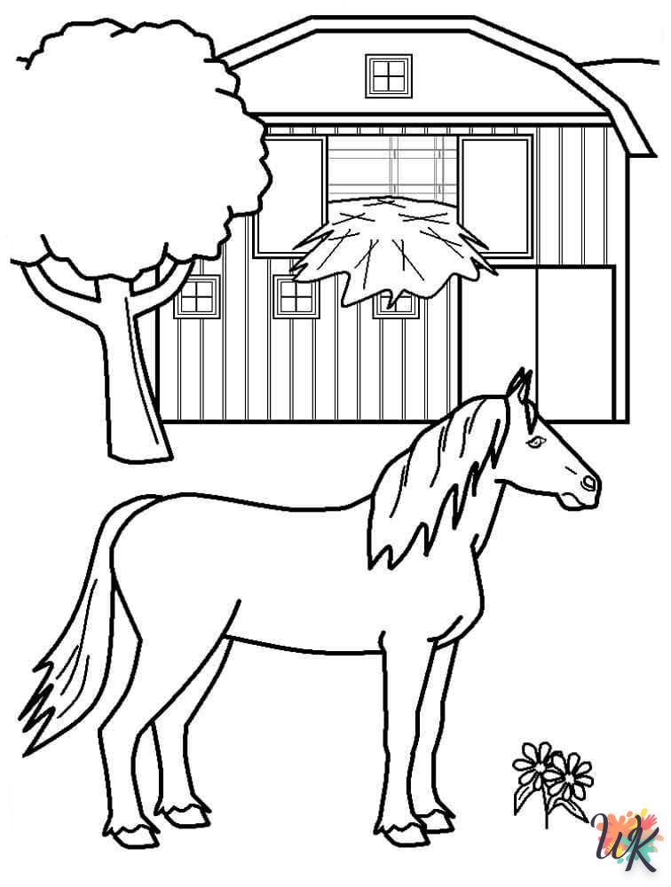 alphabet coloriage chevaux  en ligne
