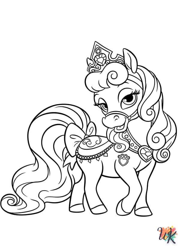 coloriage chevaux  à colorier en ligne gratuit