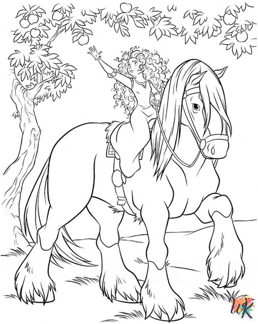 image de coloriage chevaux  pour enfant