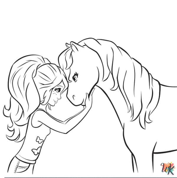 coloriage chevaux  à imprimer pour enfant de 12 ans