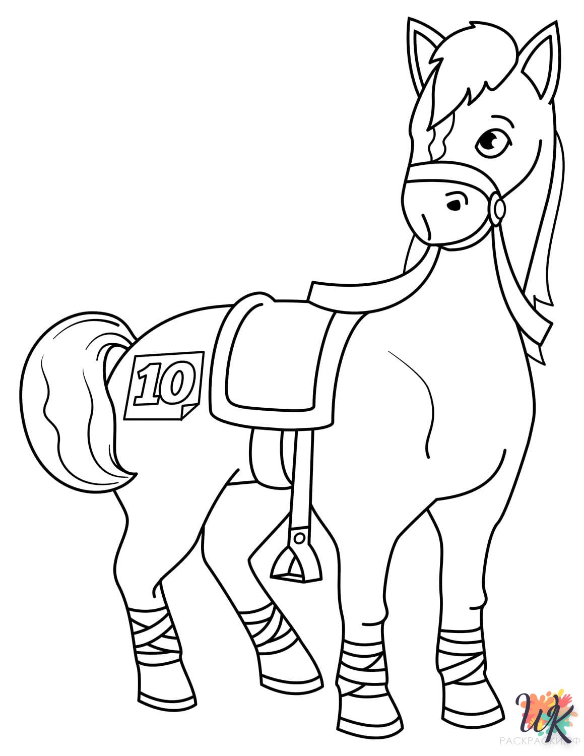 coloriage chevaux  pour enfants a imprimer