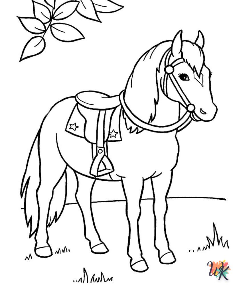 coloriage chevaux  pour enfant a imprimer gratuit