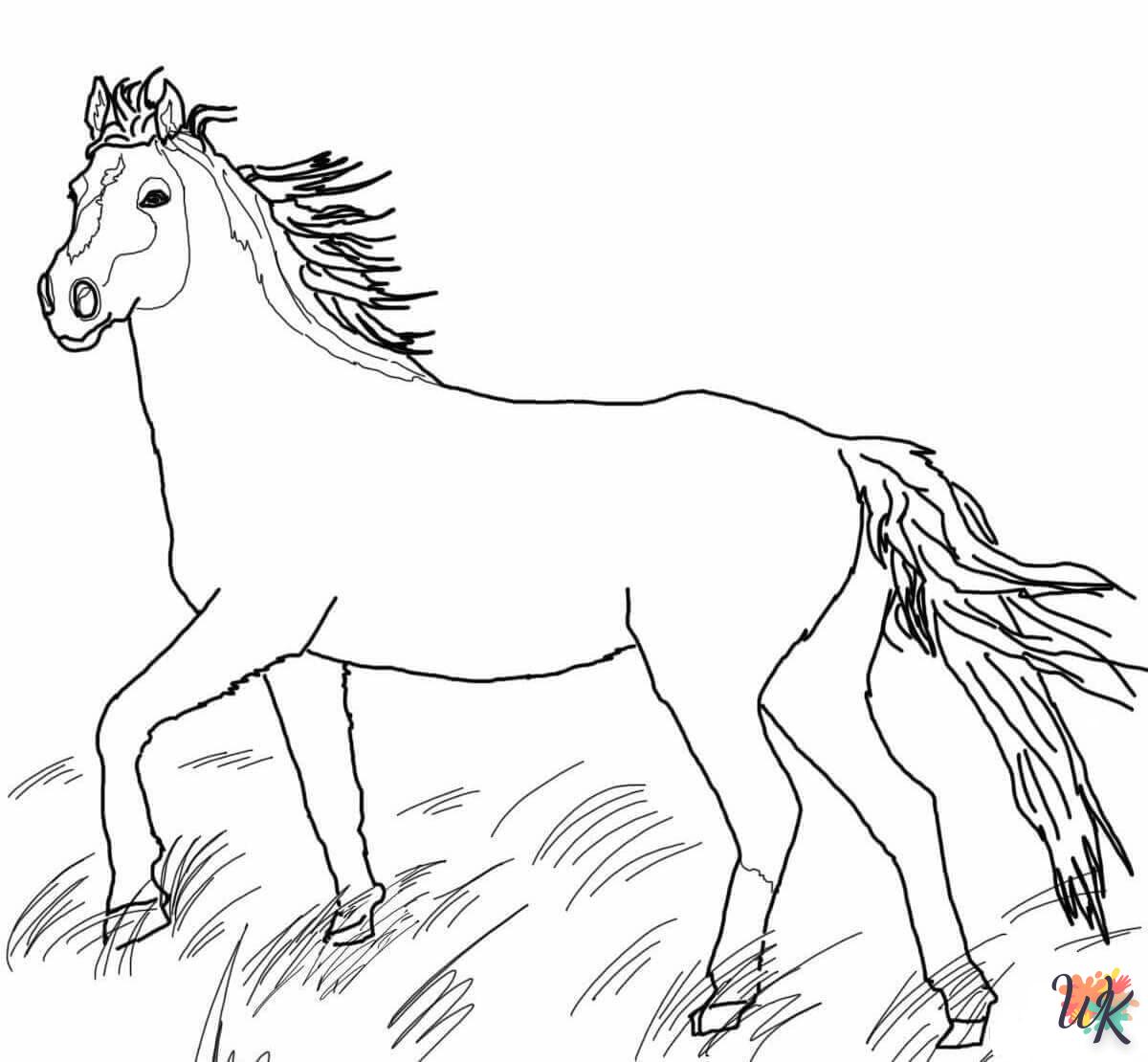 coloriage chevaux  en ligne 8 ans