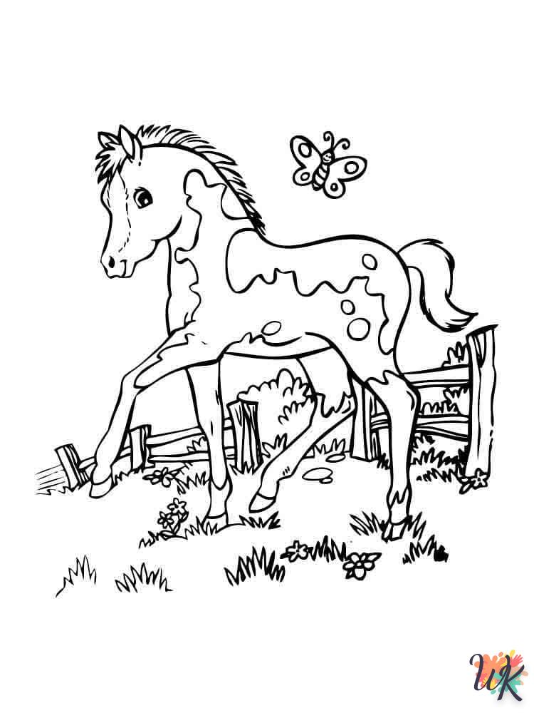 coloriage chevaux  a colorier en ligne gratuitement