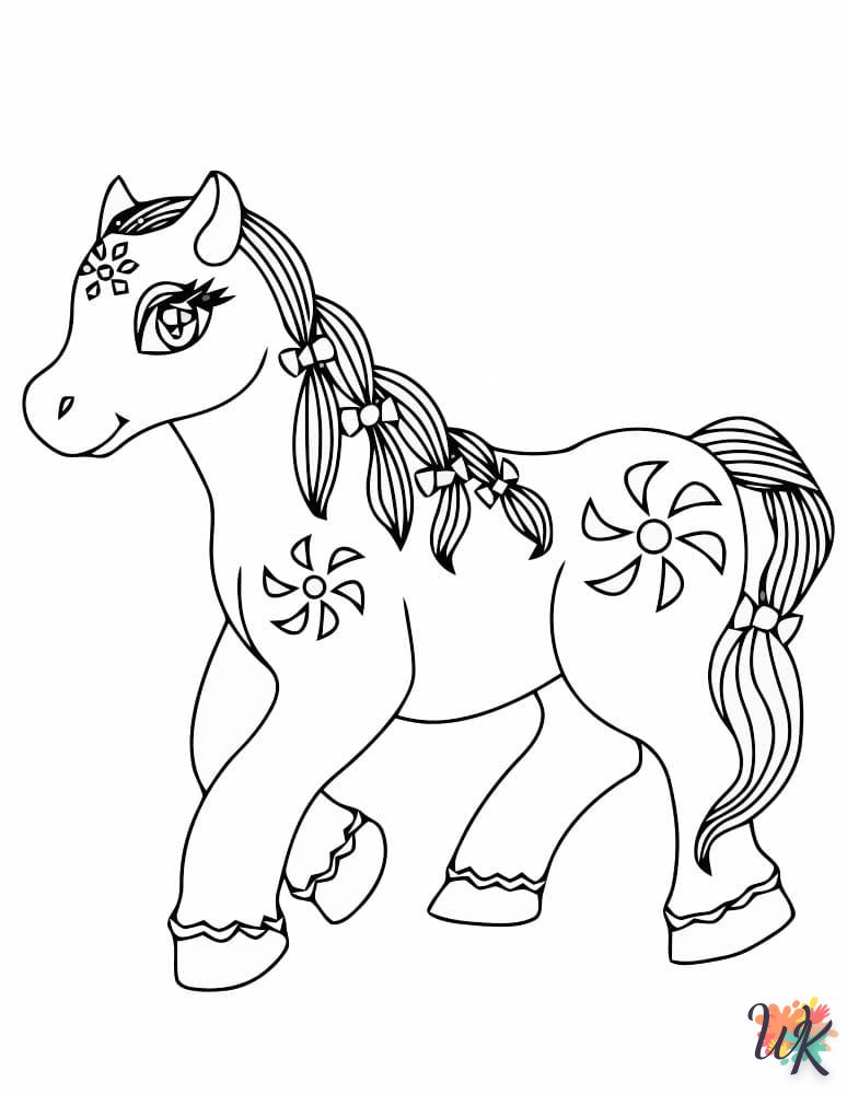 coloriage chevaux  et apprentissage