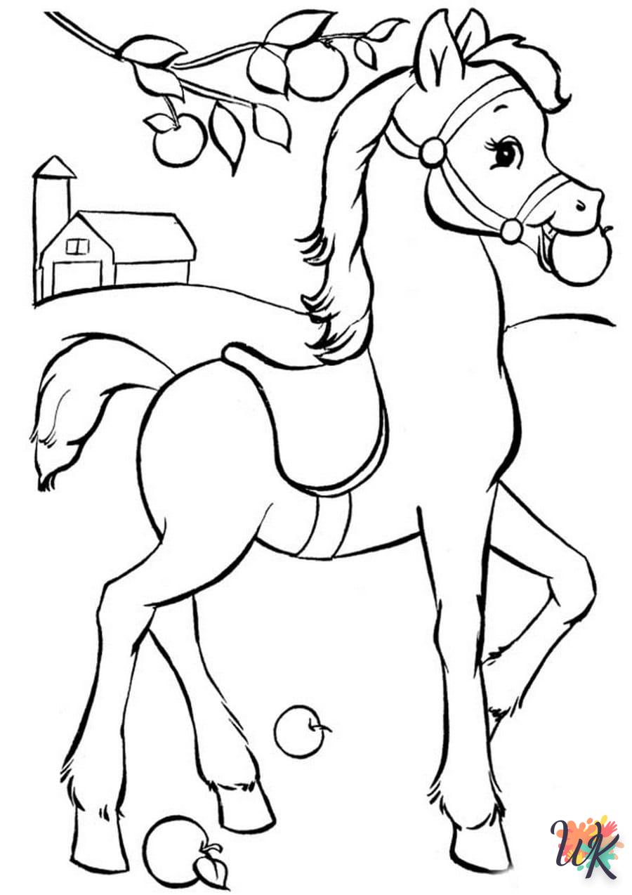 coloriage chevaux  a dessiner en ligne