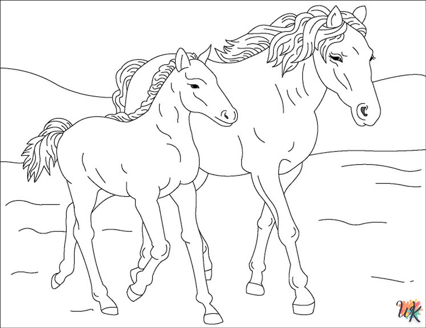coloriage chevaux  a imprimer