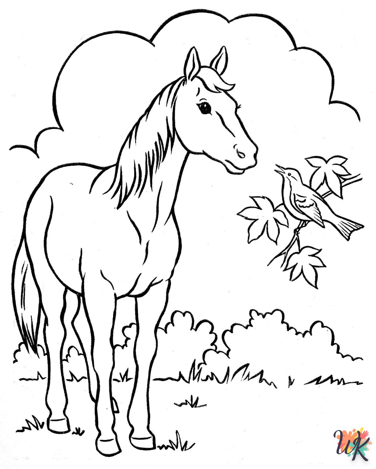 coloriage chevaux  pour enfants