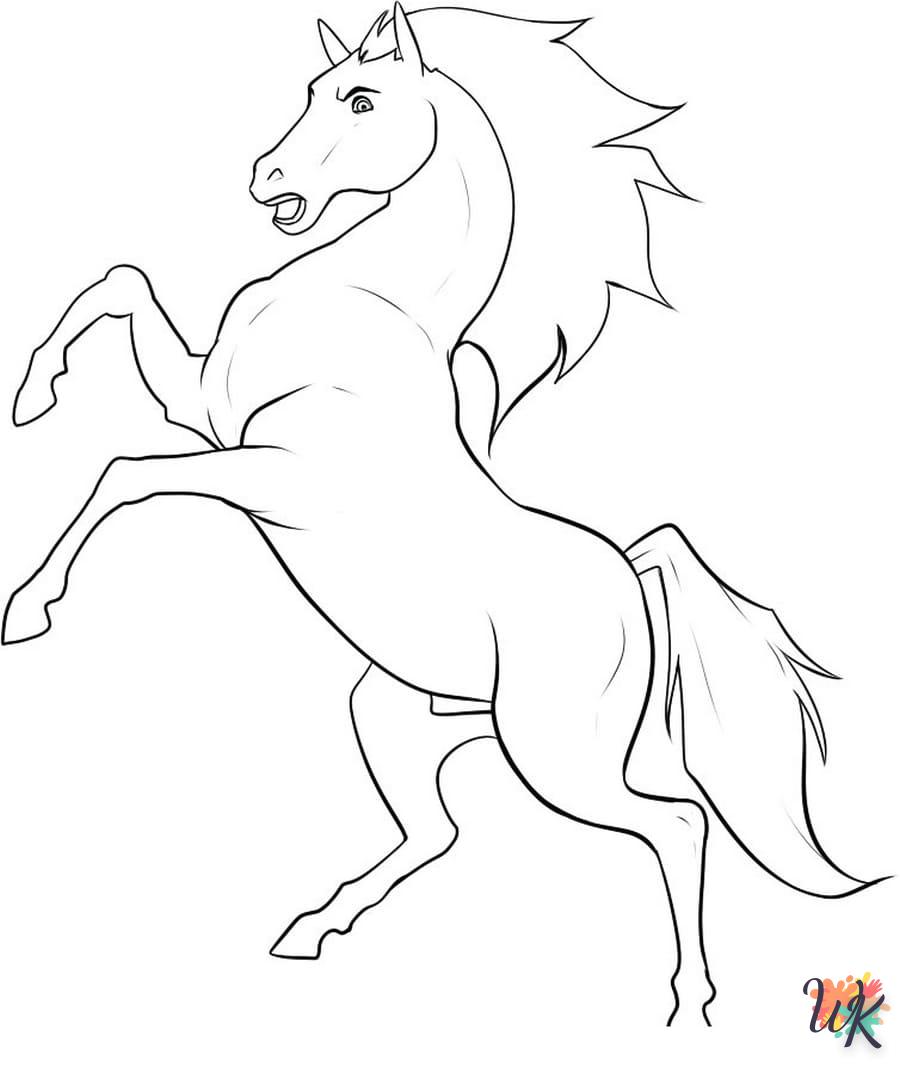 coloriage chevaux  à imprimer pdf