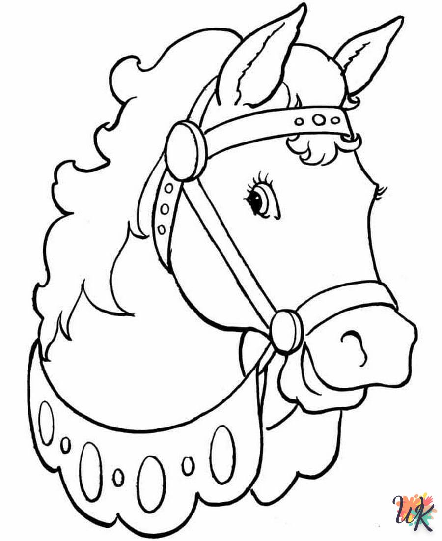 coloriage chevaux  pour enfants à imprimer