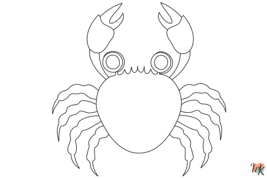 coloriage Crabe  à imprimer a4