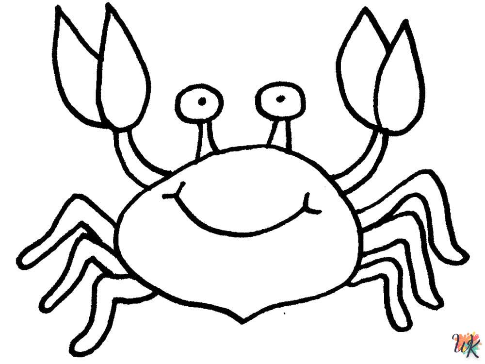 coloriage Crabe  gratuit à imprimer