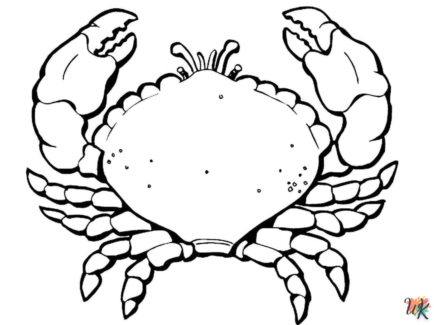 coloriage Crabe  et decoupage