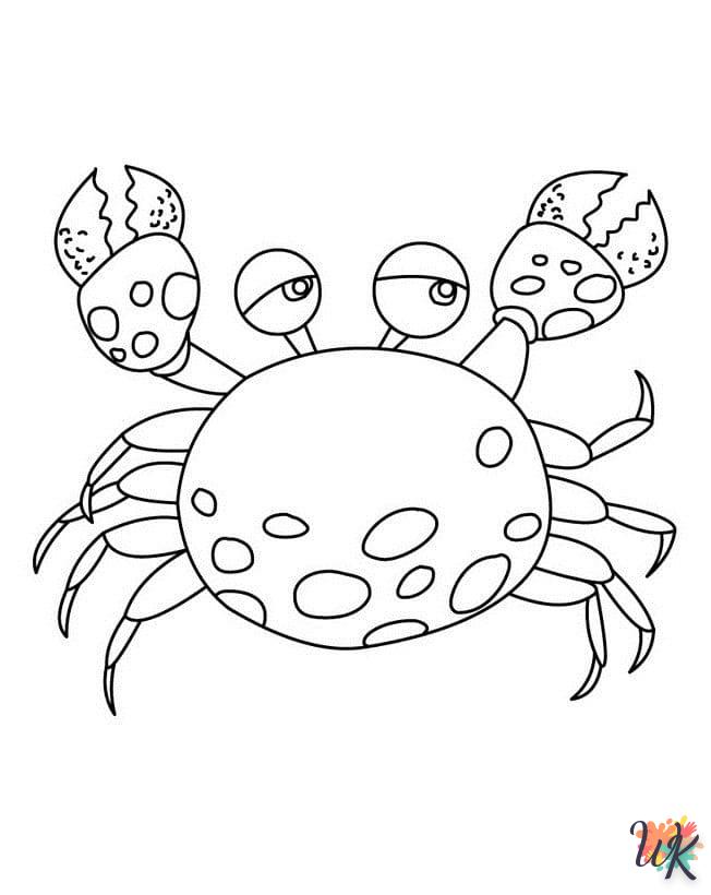 coloriage Crabe  enfant 4 ans a imprimer