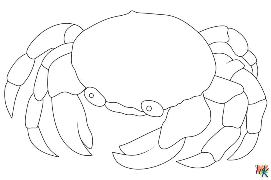 coloriage Crabe  à imprimer pdf gratuit