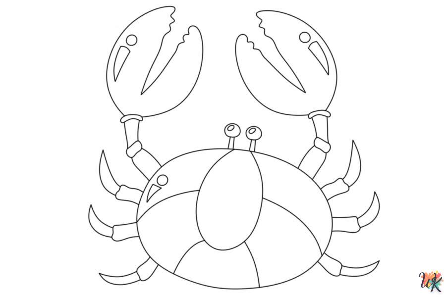 coloriage Crabe  a imprimer enfant 6 ans