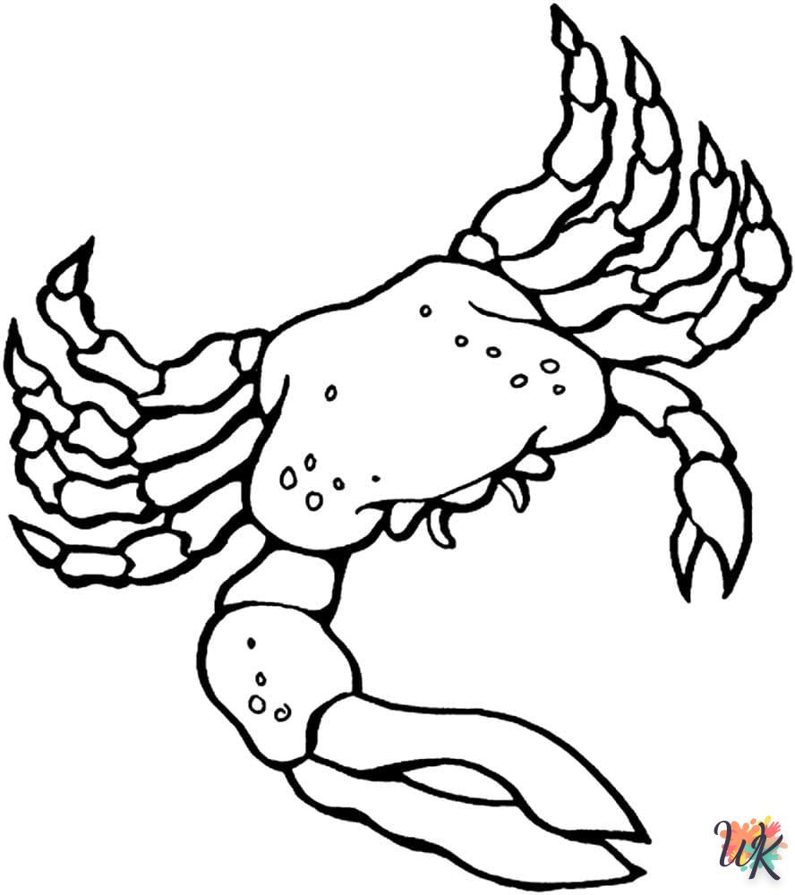 coloriage Crabe  animaux enfant a imprimer