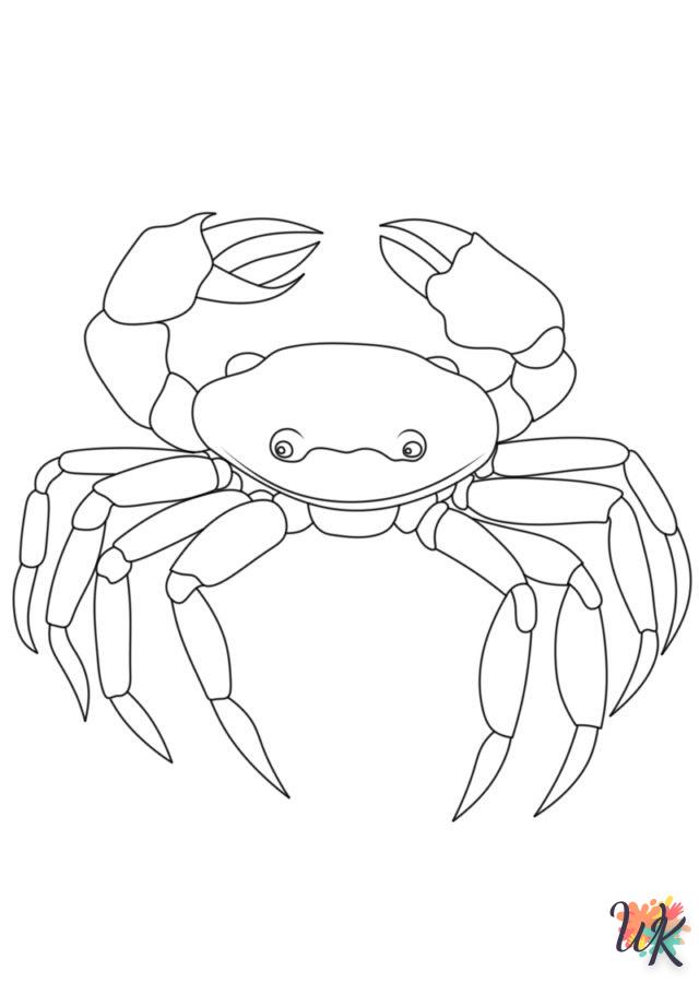 coloriage Crabe  enfant 5 ans à imprimer