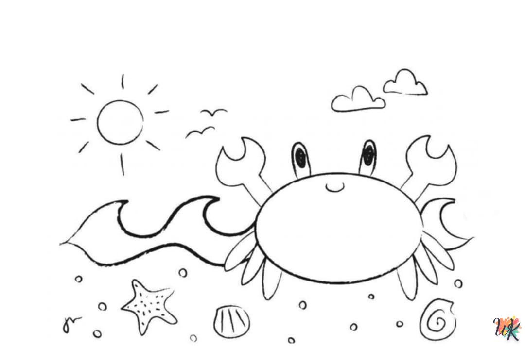 coloriage Crabe  pour enfant gratuit