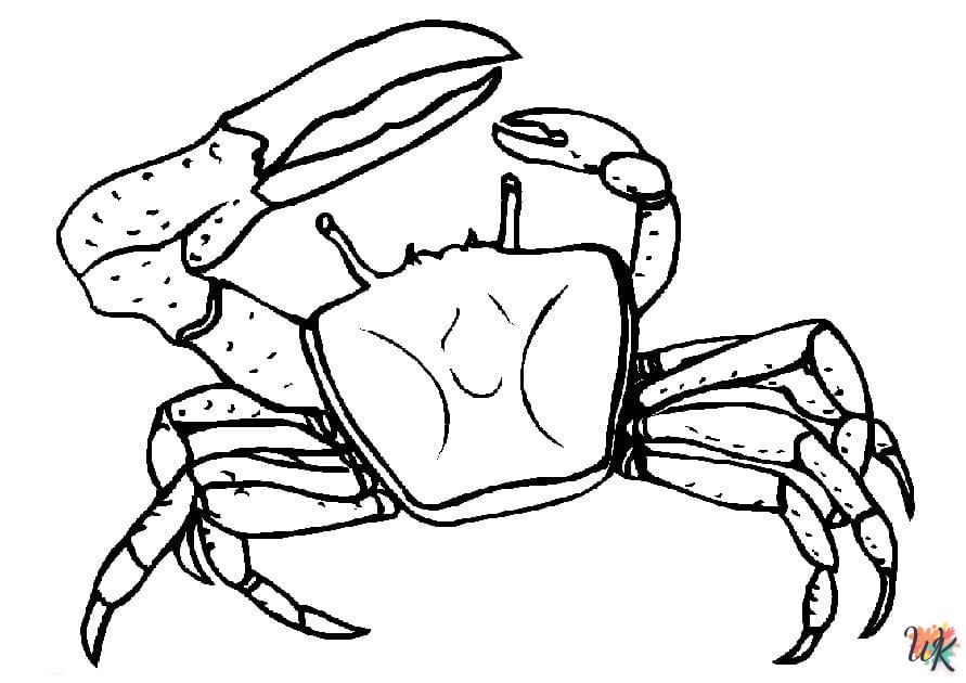coloriage Crabe  en ligne a colorier
